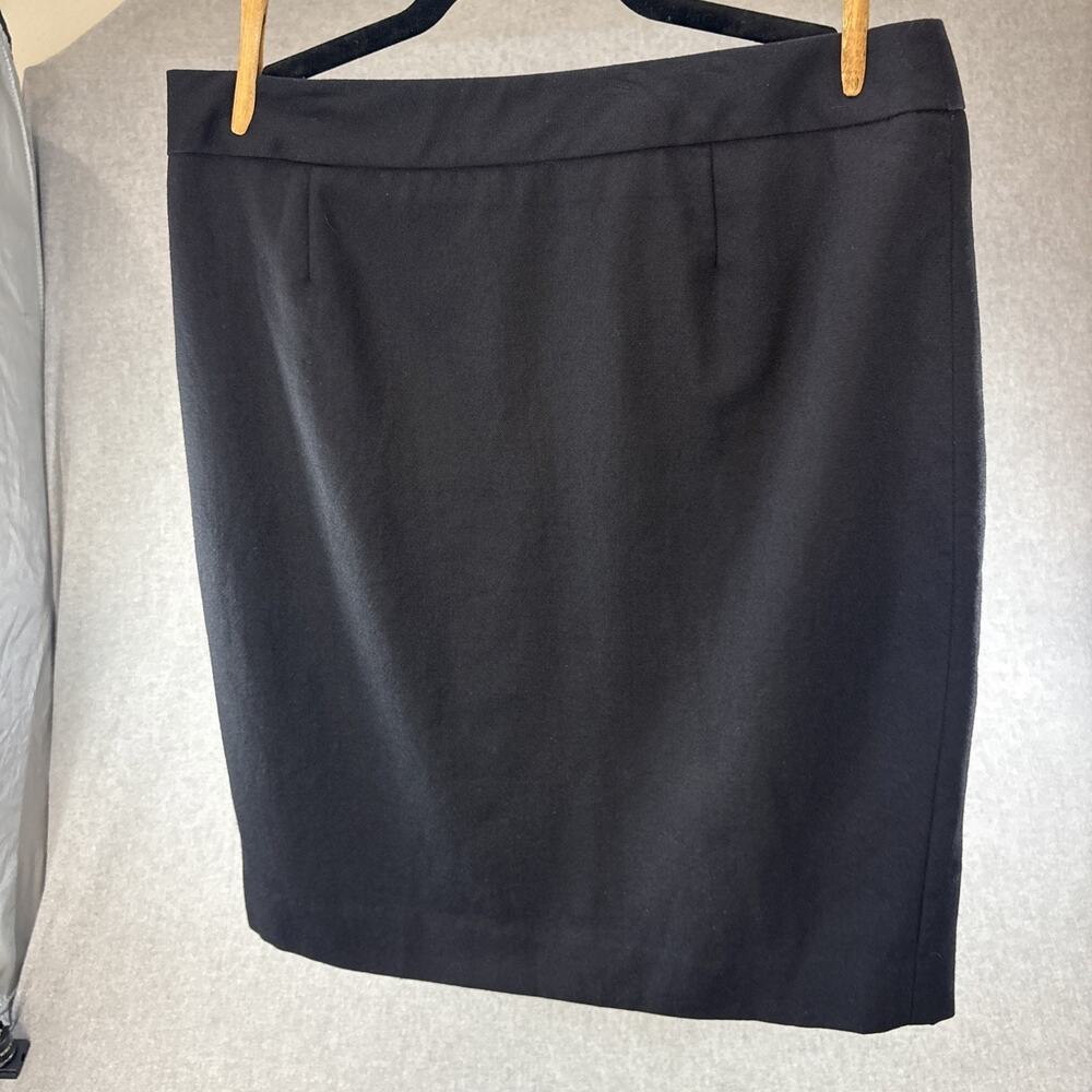 Pendleton Black Pencil Midi Skirt Women's 100% Virgin Wool Size 12P